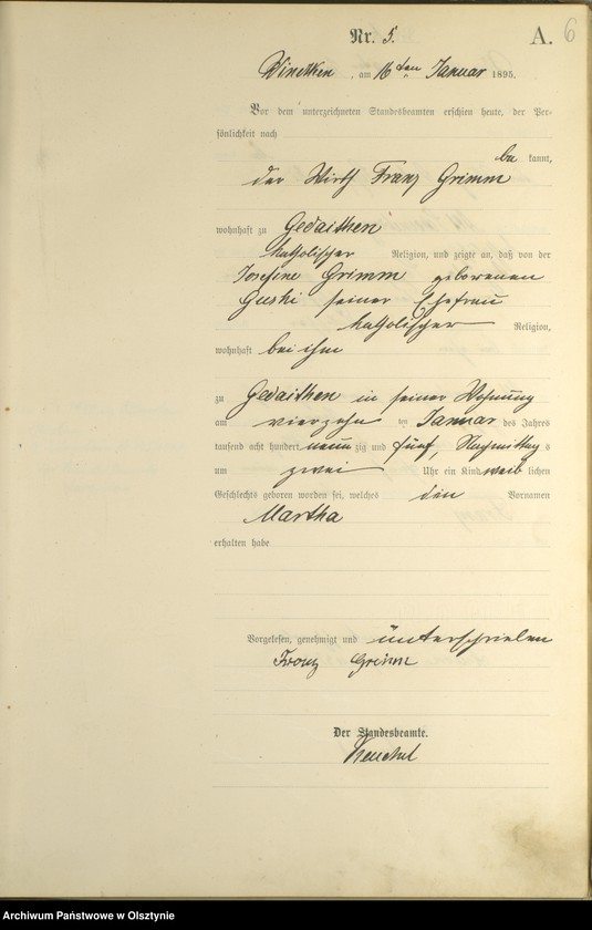 image.from.unit.number "Geburts-Haupt-Register Nr 1 - 105"
