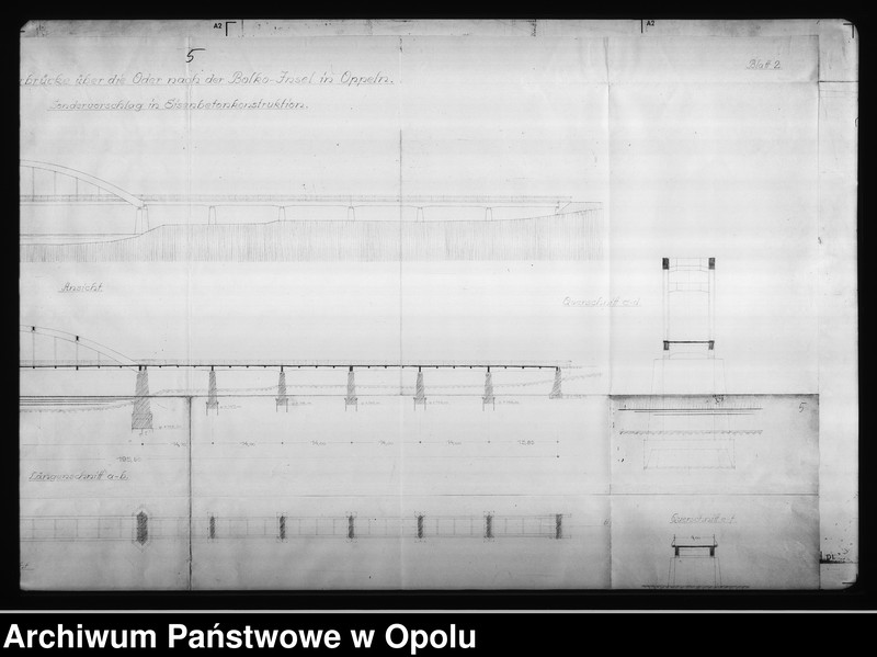 Obraz 14 z jednostki "[Most zamkowy w Opolu - rysunki techniczne]"