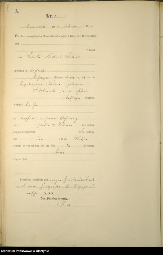 image.from.unit.number "Geburts-Haupt-Register Nr 1 - 78"