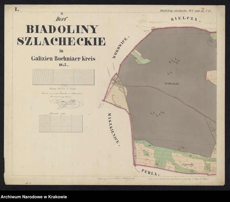 image.from.unit.number "Dorf Biadoliny Szlacheckie in Galizien Bochniaer Kreis"