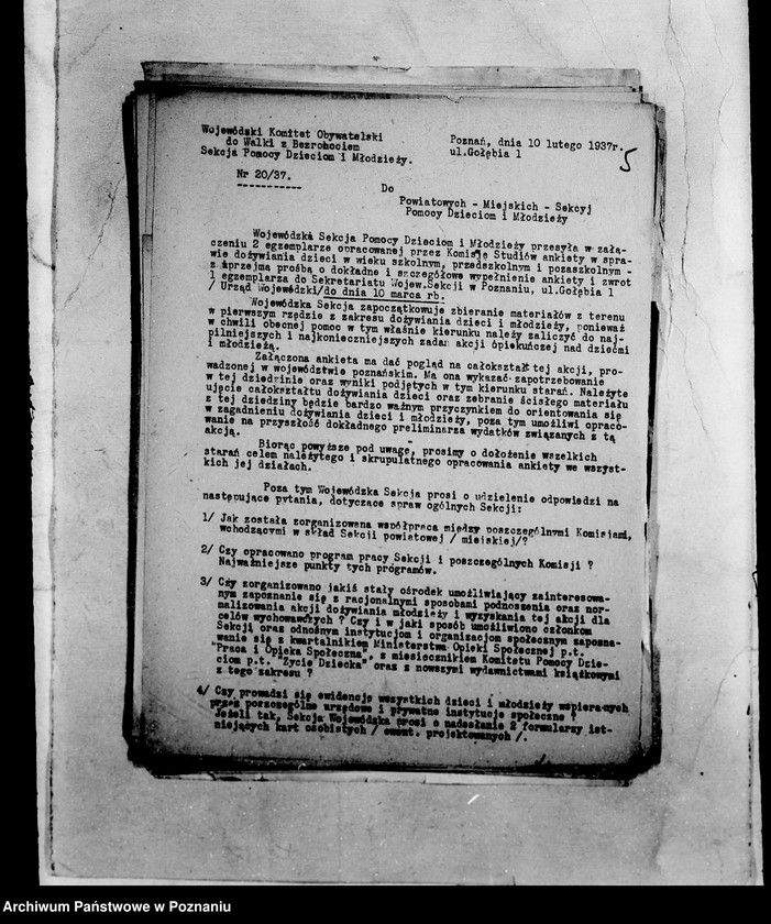 Obraz 8 z jednostki "/Sprawy Wojewódzkiego Komitetu Obywatelskiego do walki z bezrobociem/"