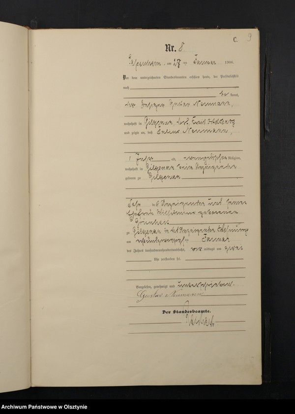 image.from.unit.number "Sterbe-Haupt-Register Nr 1 - 101"