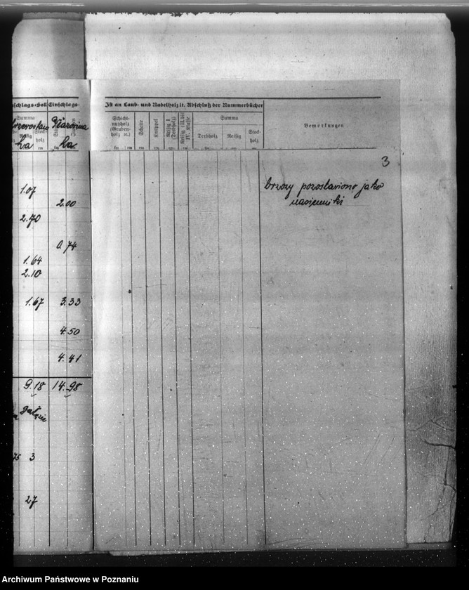 Obraz 7 z jednostki "Plan cięć lasu majętności Łomnica powiat nowotomyski"