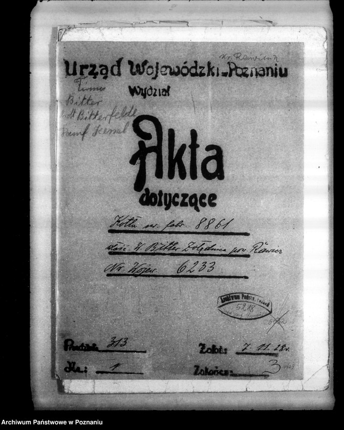 Obraz 4 z jednostki "Gospodarstwo rolne w Gostkowie powiat rawicki własność W. Bittera nr woj. kotła 6233"