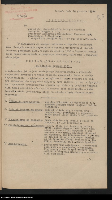 image.from.unit.number "Okólniki i zarządzenia Zarządu Głównego i Okręgu Związku Powstańców Wielkopolskich."