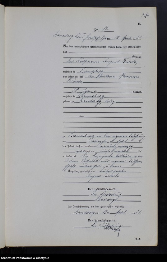 image.from.unit.number "Sterbe-Neben-Register Nr 1 - 39 [ Księga zgonów - wtóropis ]"