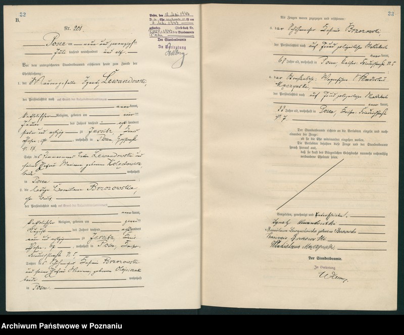 Obraz 19 z jednostki "Księga miejscowa małżeństw tom II [Rejestr główny małżeństw]"