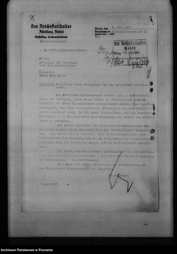 Obraz 12 z jednostki "Unterbringung der Arbeitsämter"