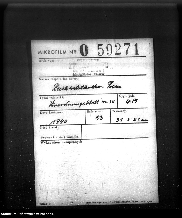 Obraz 2 z jednostki "Verordnungsblatt Nr. 32"