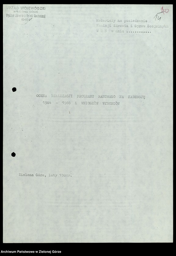 image.from.unit.number "Protokóły z posiedzeń Komisji Zdrowia i Spraw Socjalnych"