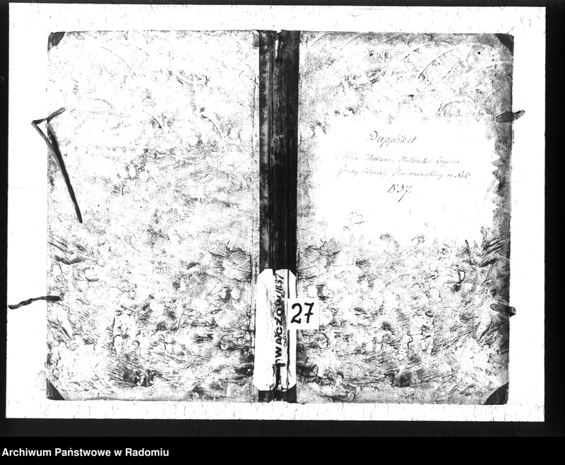 image.from.unit.number "Duplikat aktów urodzenia, małżeństw i zeyścia gminy i parafii Gowaczowskiey na rok 1837"