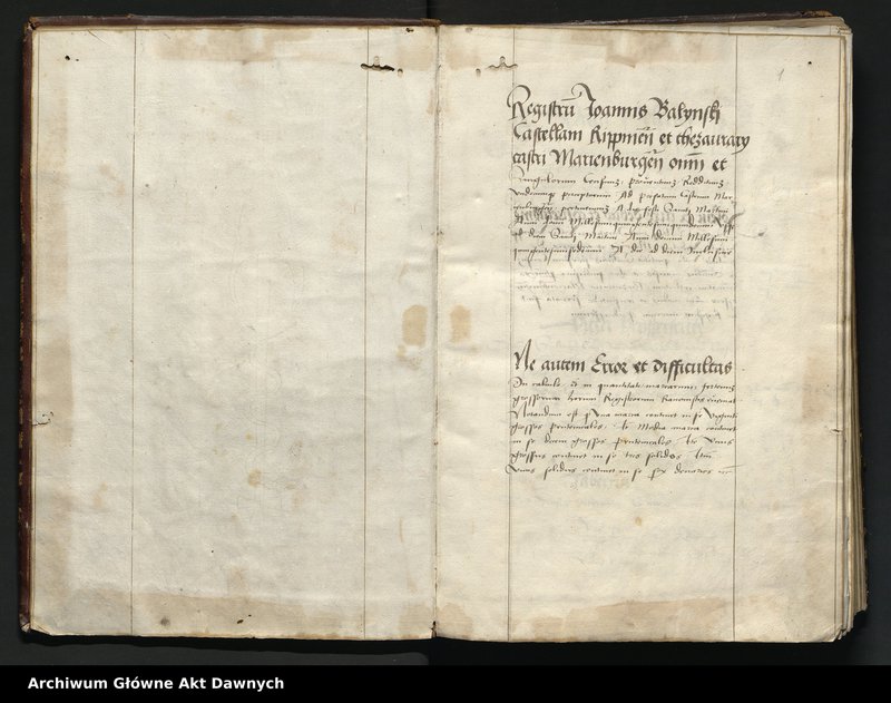 Obraz z jednostki "Regestrum Johannis Balynsky thesaurarii castri Marienburgensis."