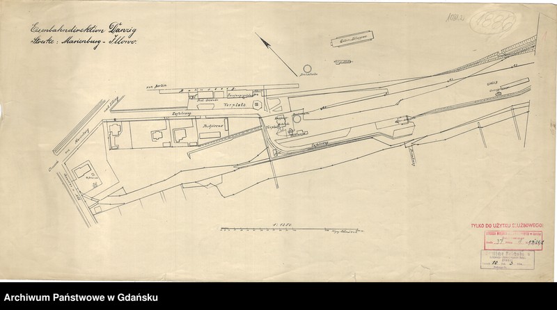 image.from.unit.number "Eisenbahndirektion Danzig. Strecke: Marienburg - Illowo"
