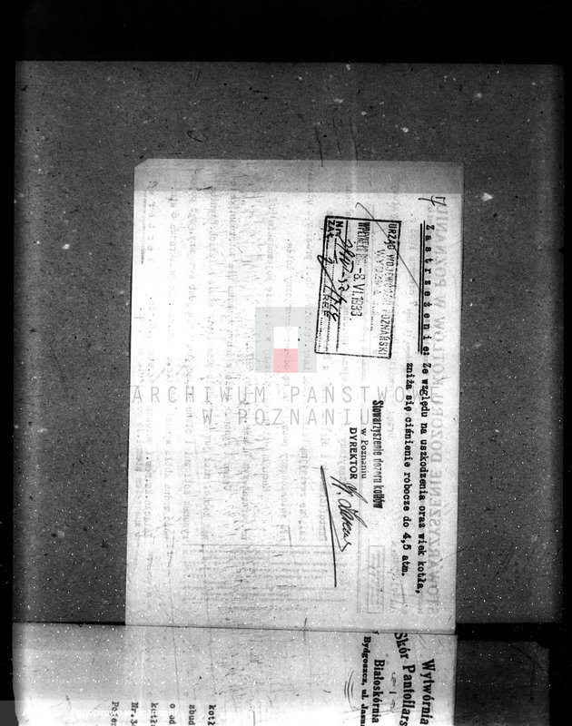 Obraz 13 z jednostki "Wytwórnia skór pantoflarskich i białoskórnia w Bydgoszczy - nr woj. kotła 714"