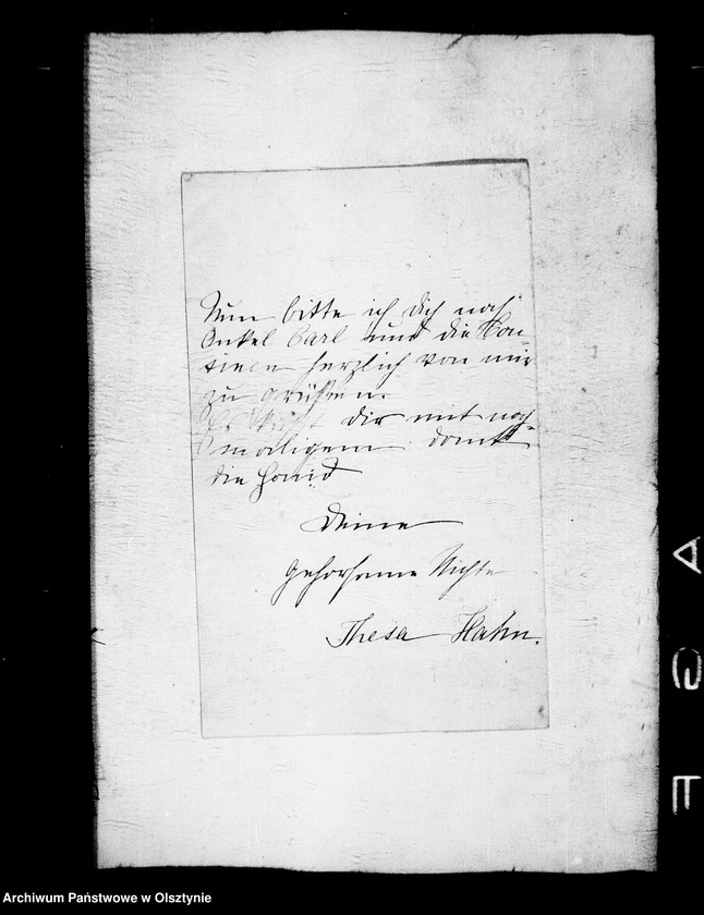 image.from.unit.number "/Therese Gfin Hahn- Kuchelmiss, spätere Gfin Bernsdorff auf Dreilützow mit der Grossichte Alette an ihre Tante Anna Gfin lehndorff geb. Hahn/"