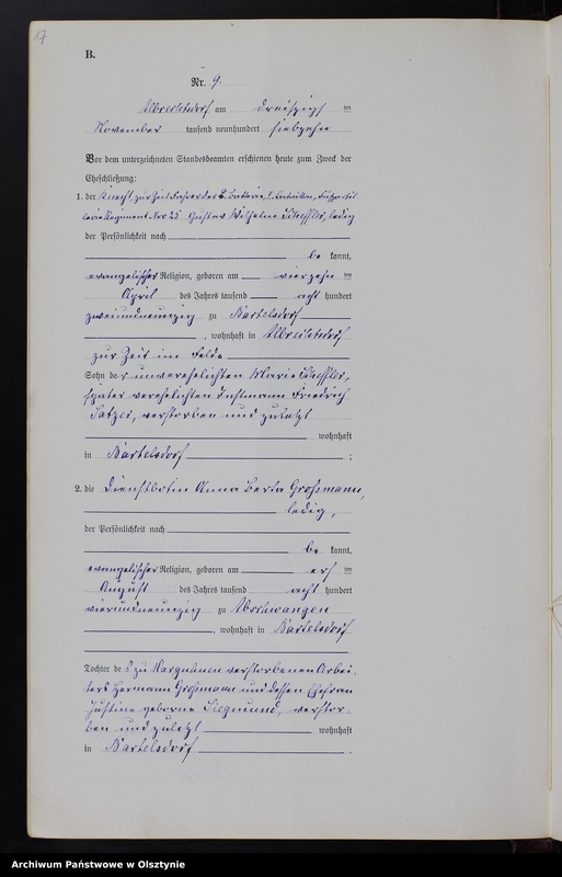 image.from.unit.number "Heiraths-Neben-Register Nr 1 - 9 [ Księga małżeństw - wtóropis ]"