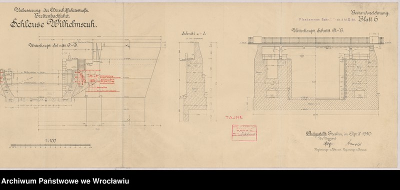 image.from.unit.number "Verbesserung der Oderschiffahrtsstraße. Breitenbachfahrt. Schleuse Wilhelmsruh. Blatt 2-7"