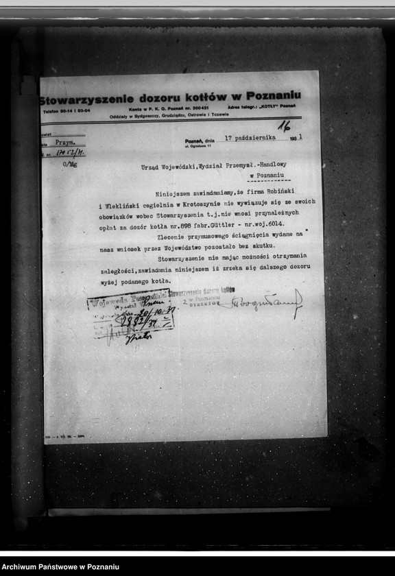 Obraz 20 z jednostki "Cegielnia parowa w Krotoszynie nr woj. kotła 6014"