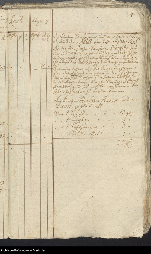 image.from.unit.number "Jahres Kirchen Rechnung der Reinschen Kirche aller Einnahme und Ausgabe"