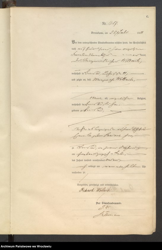 image.from.unit.number "Sterbe-Haupt-Register Breslau II 1901 Band 5"