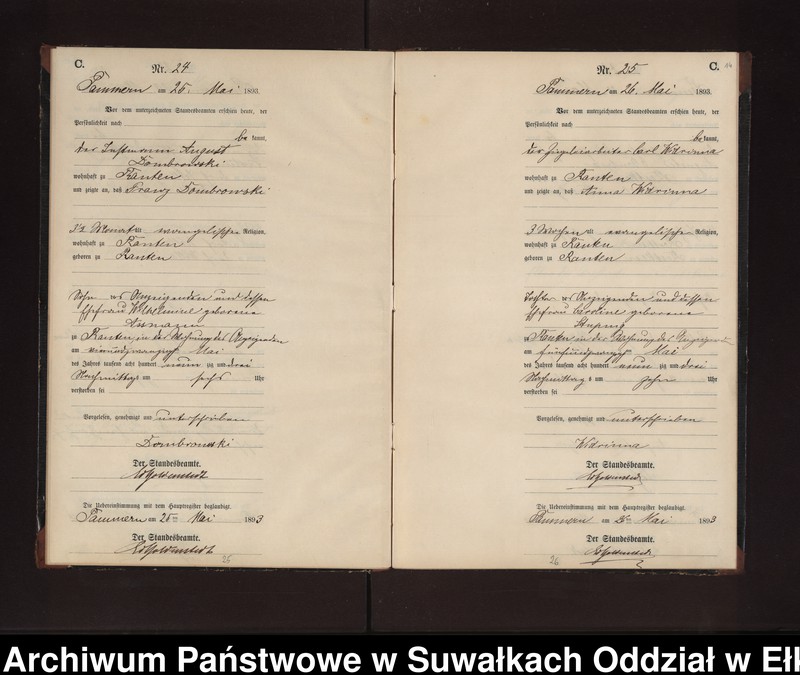 image.from.unit.number "Sterbe-Neben-Register des Preussischen Standes-Amtes Neuhoff Kreis Loetzen"