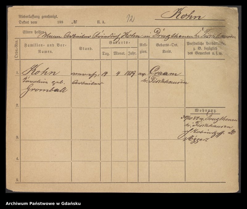 image.from.unit.number "Karty meldunkowe: Kohn - Kohnke"