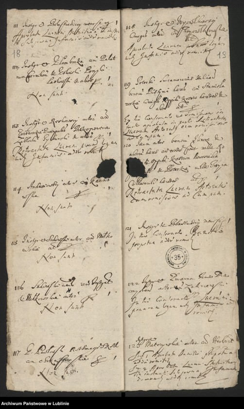 Obraz 12 z jednostki "Regestrum Simplicium Causarum Conseruatarum & Recentium Criminum Anni Dni 1644"