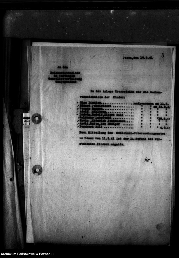 Obraz 7 z jednostki "Schriftwechsel mit Gaujugendamt betreffend ehemalige Heimkinder [Korespondencja w sprawie przekazywanych dzieci]."