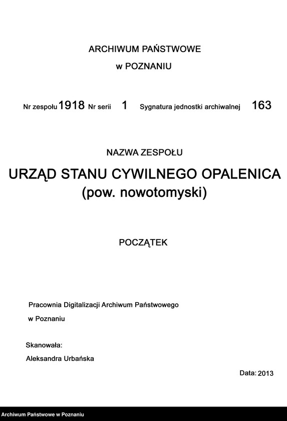 Obraz 3 z jednostki "Rejestr urodzenia"