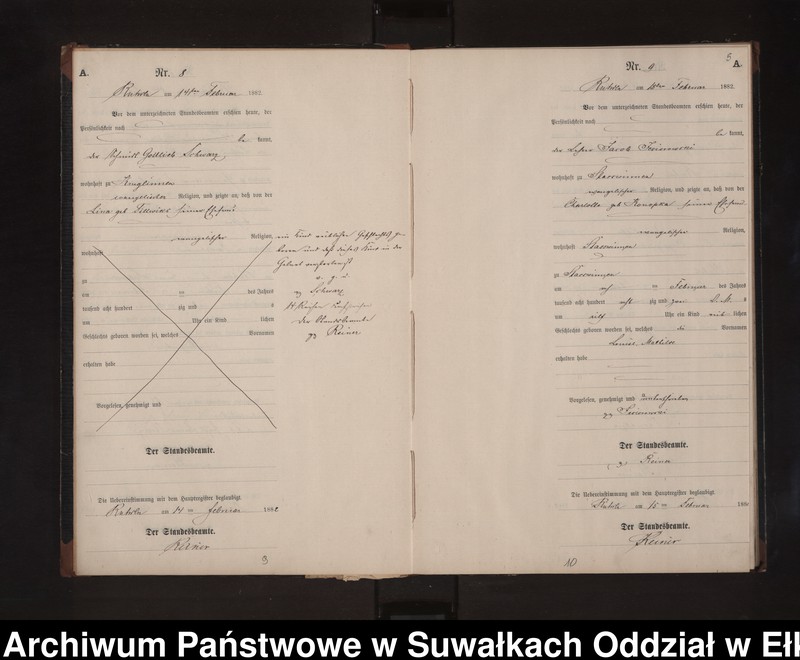 image.from.unit.number "Geburts-Neben-Register des Preussischen Standes-Amtes Stasswinnen Kreis Loetzen"