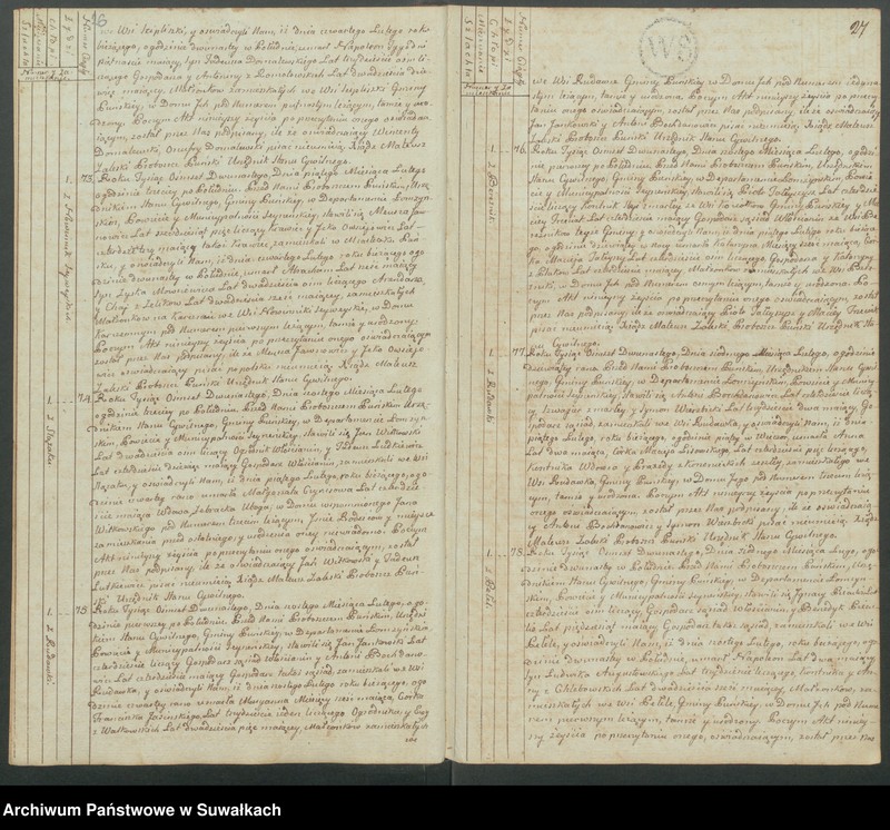image.from.unit.number "Akta zeszłych gminy puńskiey od 1-go stycznia do dnia ostatniego grudnia 1812 roku."