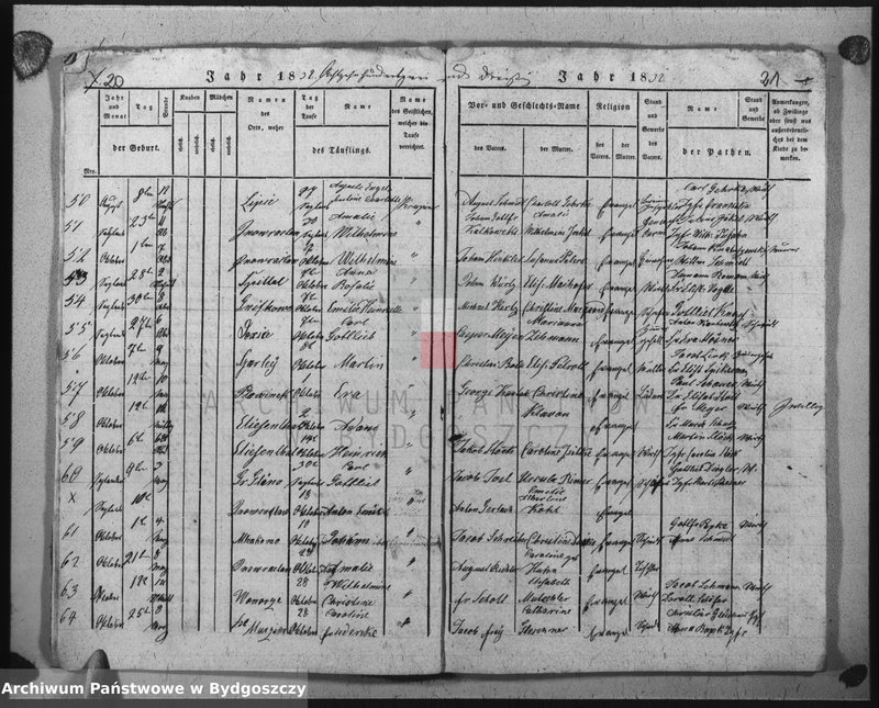 image.from.unit.number "Kirchen - Duplikat der Verstorbenen aus der evangelischen Stadt- und Landgemeinden Inowrazlaw Jahr 1844"