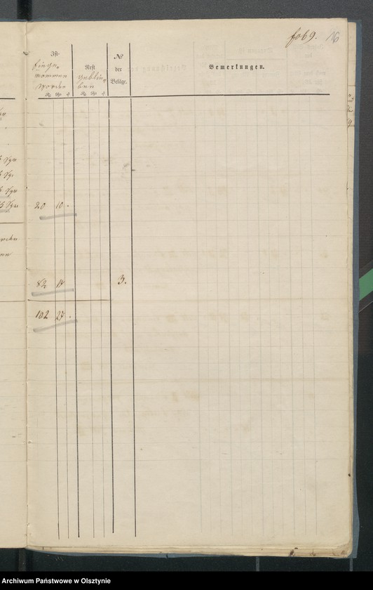 image.from.unit.number "Jahres Rechnung den beiden ewangelischen Kirchen zu Riesenburg"