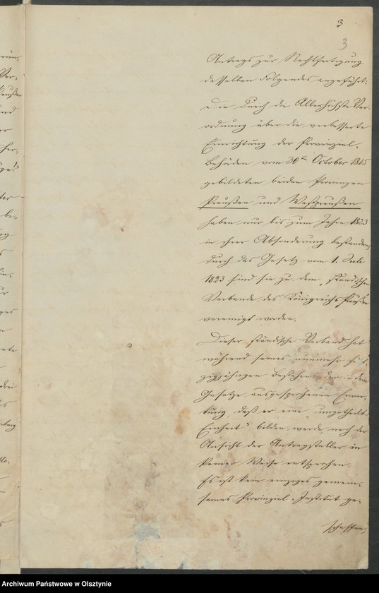 image.from.unit.number "Die Constituirung getrennter Provinzial Verbände für Ost- und Westpreussen"