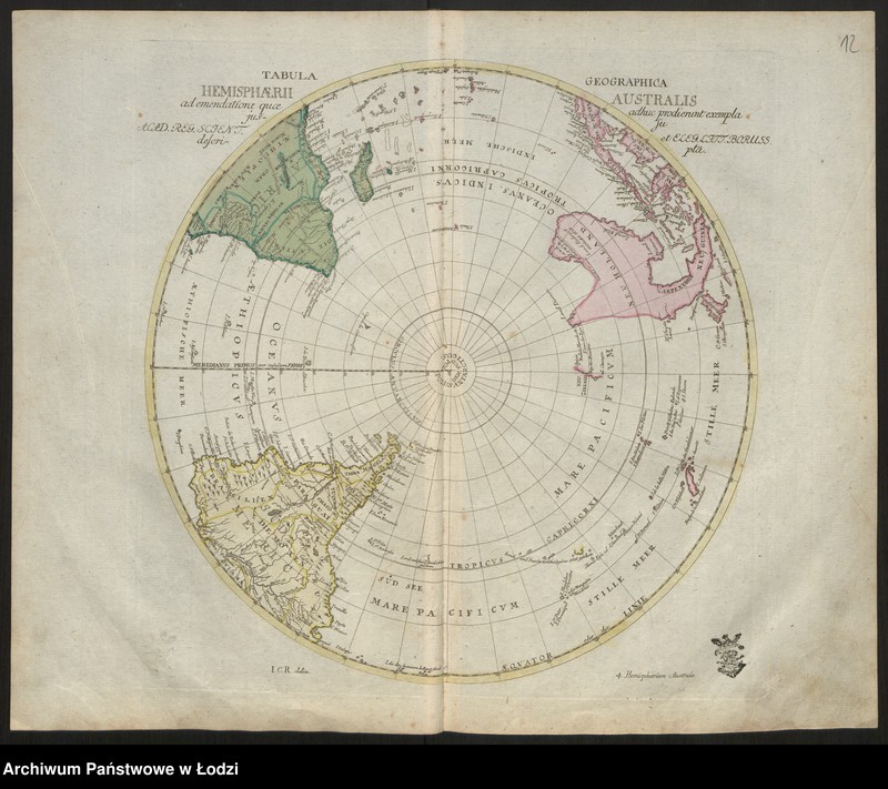 Obraz 14 z jednostki "Geographischer Atlas besteherd in 44 Land-Karten worauf alle Theile des Erd-Grenses vorgestellet werben. Auf Befehl der Königlischen Academie der Wissenschaften, Berlin 1750"