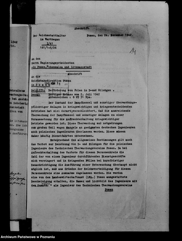 Obraz 18 z jednostki "Uprawnienia Polaków zatrudnionych w technicznej inspekcji do korzystania z publicznych środków komunikacyjnych"