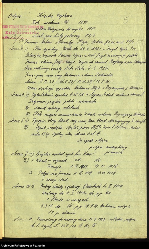 Obraz 8 z jednostki "Ostrzeszów, powiat Kępno - akta koła."