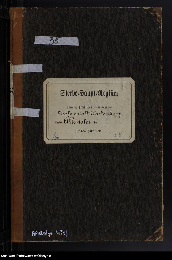 image.from.unit.number "Sterbe-Haupt-Register Nr 1 - 8"