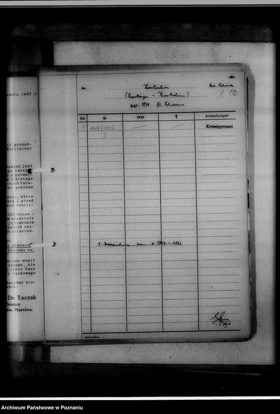 Obraz 14 z jednostki "[Wykaz ksiąg kościelnych wyznania katolickiego i ewangelickiego z powiatu średzkiego]"