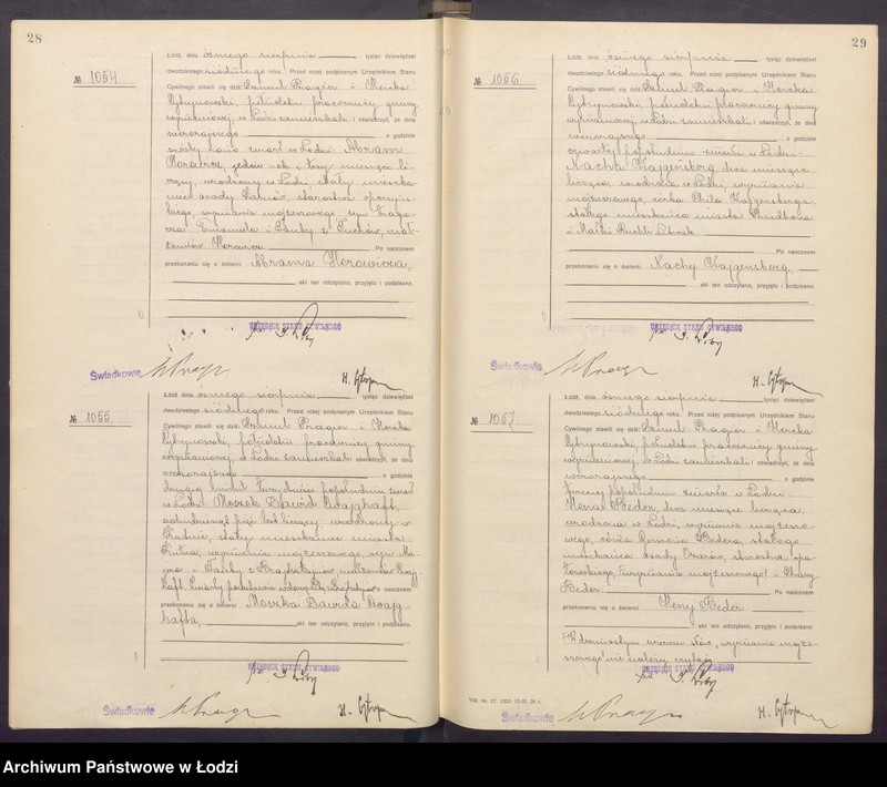 Obraz 17 z jednostki "Akta zgonów od numeru 1000 do numeru 1868"