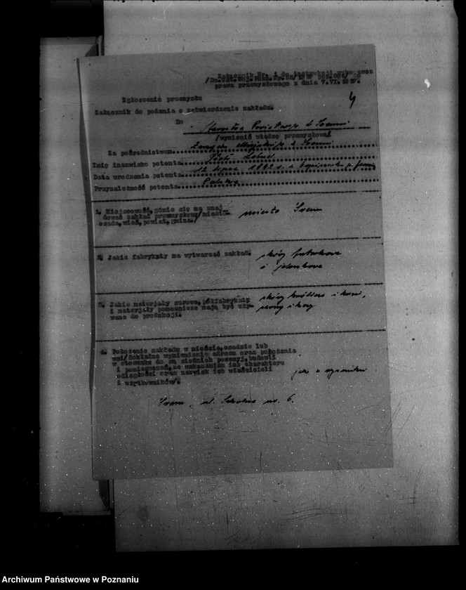 image.from.unit.number "/Projekt urządzenia zakładu przemysłowego /garbarni/ P. Labuda w Śremie/"