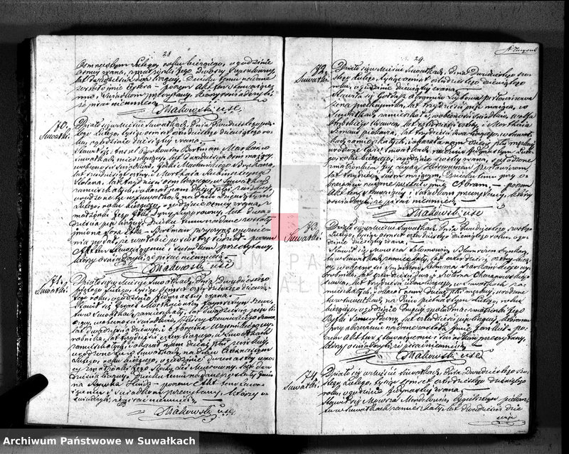 image.from.unit.number "Duplikat. Akta Urzędnika Stanu Cwilnego Wyznania Moyżeszowego Okręgu Suwalskiego i Jeleniewskiego do zapisywania Urodzonych, Zaślubionych i Zmarłych z roku 1849"