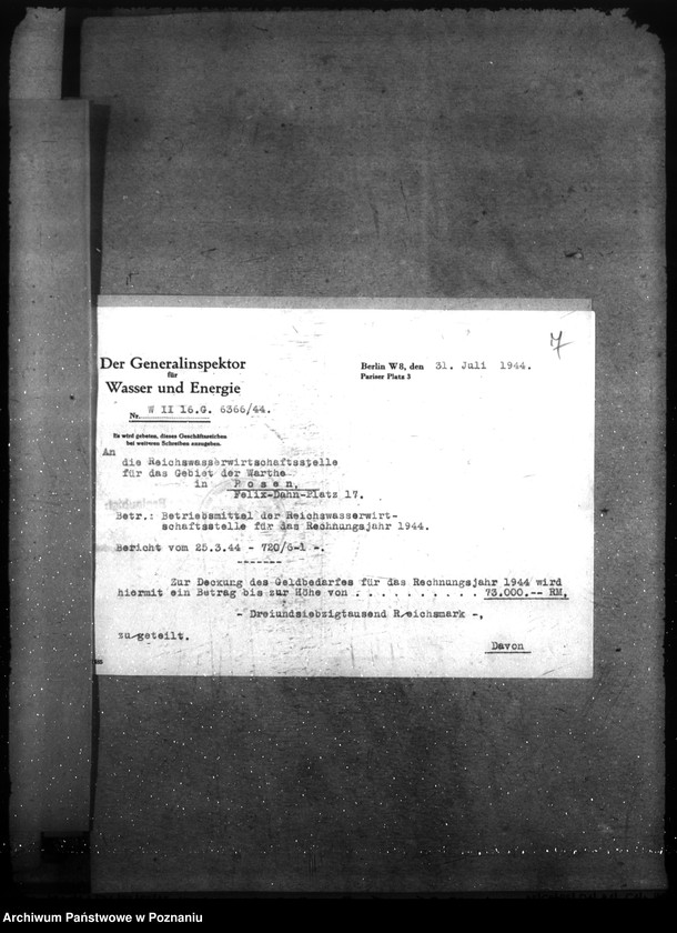 Obraz 11 z jednostki "Reichswasserwirtschaft im Gebiet der Warthe und Oder"