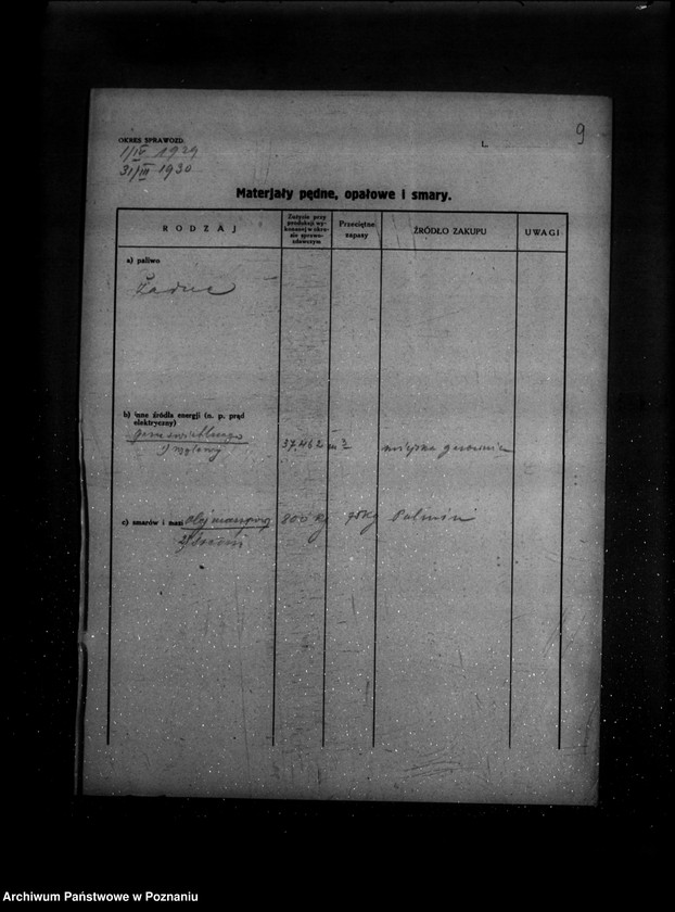 Obraz 13 z jednostki "Kwestionariusz Elektrowni Miejskiej w Bojanowie powiat rawicki"