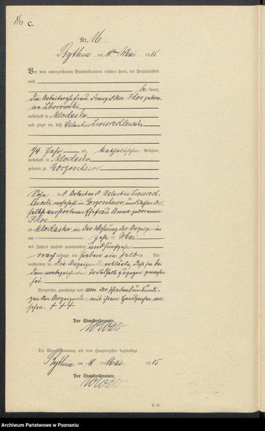 Obraz 18 z jednostki "Sterbe-Neben-Register"