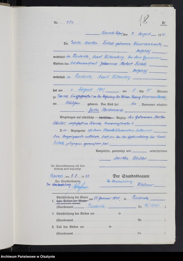 Obraz 20 z jednostki "Geburtenbuch/Zweitbuch/Tom II,Nr 388 - 706"