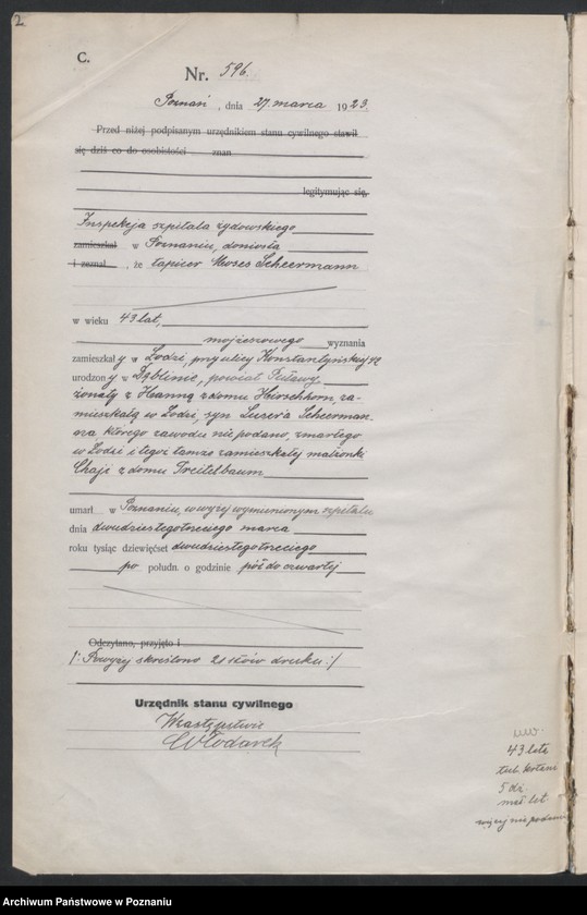 image.from.unit.number "Księga miejscowa zgonów tom II [Rejestr główny zgonów]"