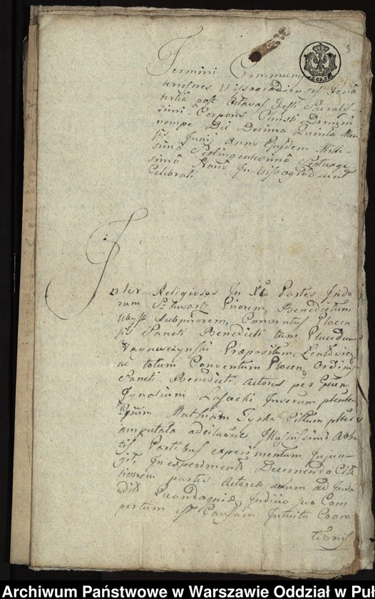 image.from.unit.number "Ekstrakty z ks. gr.i ziem. wyszogrodzkich, gr. płockich, kwit, kopie pozwów i dekretów, sumariusz dokumentów przedstawianych jako materiał dowodowy, dotyczące procesu z lat 1779-1784 między konwentem a łowczym bydgoskim Maciejem Tyszką o sporny grunt zwany Sierakowszczyzna i ustalenie granic między dobrami klasztoru Łętowo i dobrami Tyszki Podleck"