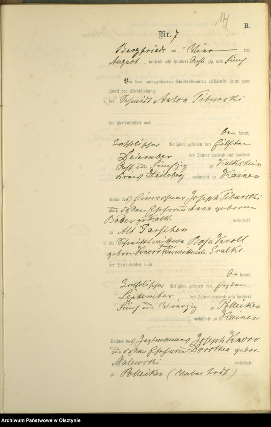 image.from.unit.number "Heiraths-haupt-Register Nr 1 - 21 i 23"