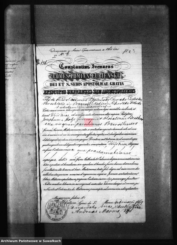 Obraz 7 z jednostki "Dokumenty k Aktam brakosočestavšichsja Pržerosl